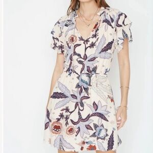 Caballero Kelsie Pocket Dress Cupro Flower Print Size M
